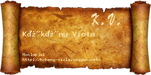 Kökény Viola névjegykártya